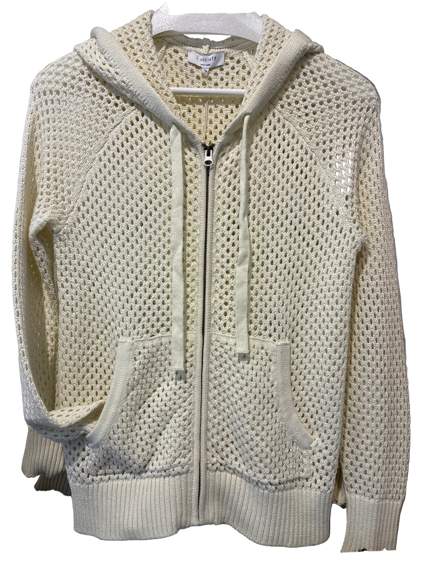 
                  
                    J.Society | Open Stitch Zip Hoodie | Butter | 23136
                  
                