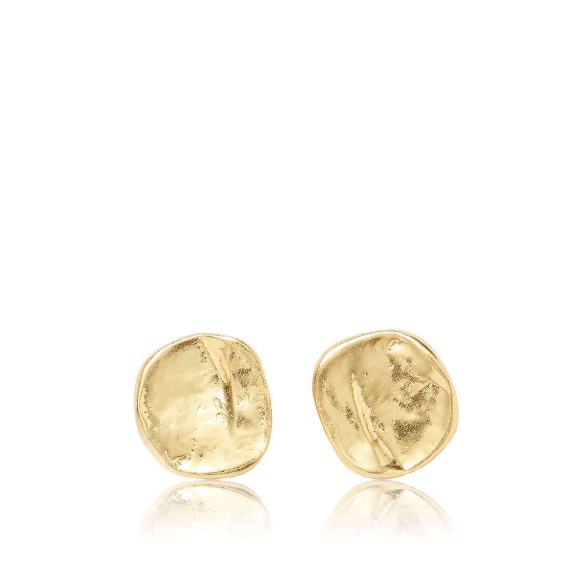 
                  
                    Minimalist Small Flat Stud Earrings - 24K Gold Plated: Gold
                  
                