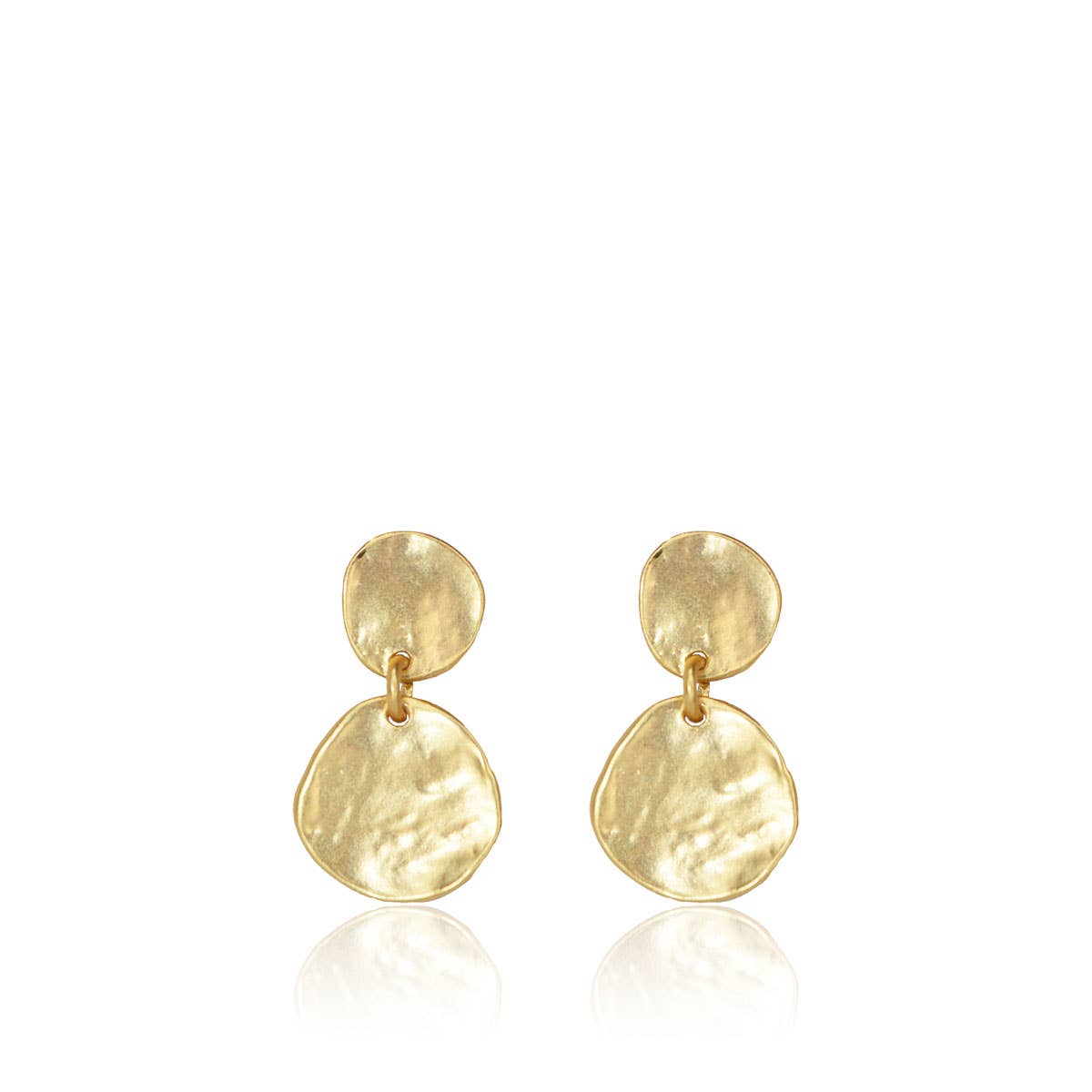
                  
                    Gold Medallion Disc Dangle Earrings - 24K Gold Plated: Gold
                  
                