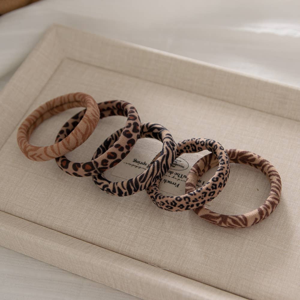 
                  
                    Animal Print Skinny Seamless Hair Ties (Set of 10)
                  
                