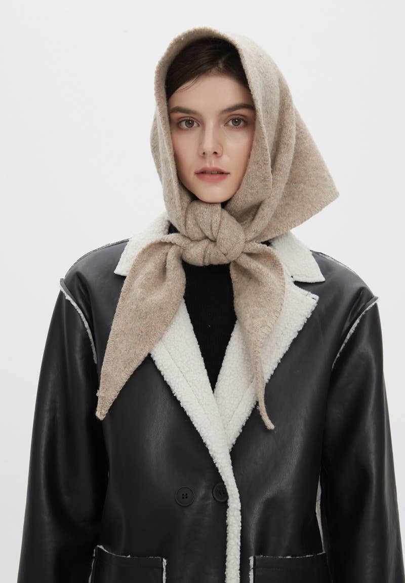 
                  
                    Solid Knit Triangle Scarf : 02 White
                  
                