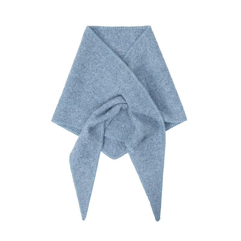 
                  
                    Solid Knit Triangle Scarf: 03 Blue
                  
                