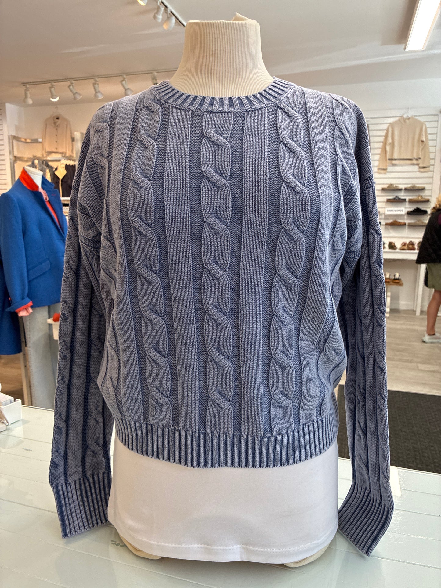 
                  
                    J.Society | Acid Wash Cable Sweater | 24005
                  
                