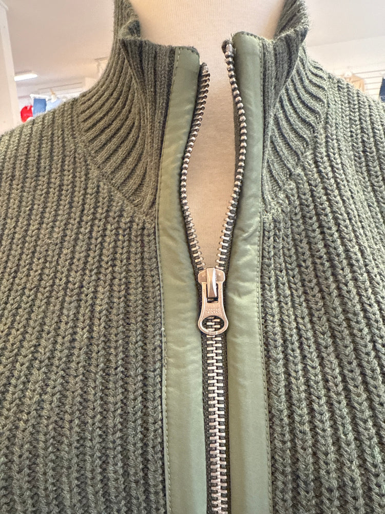
                  
                    J.Society | Nylon Trim Cardigan Sweater | Military Green
                  
                
