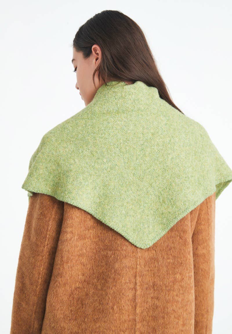 
                  
                    Solid Knit Triangle Scarf: 01 Green
                  
                