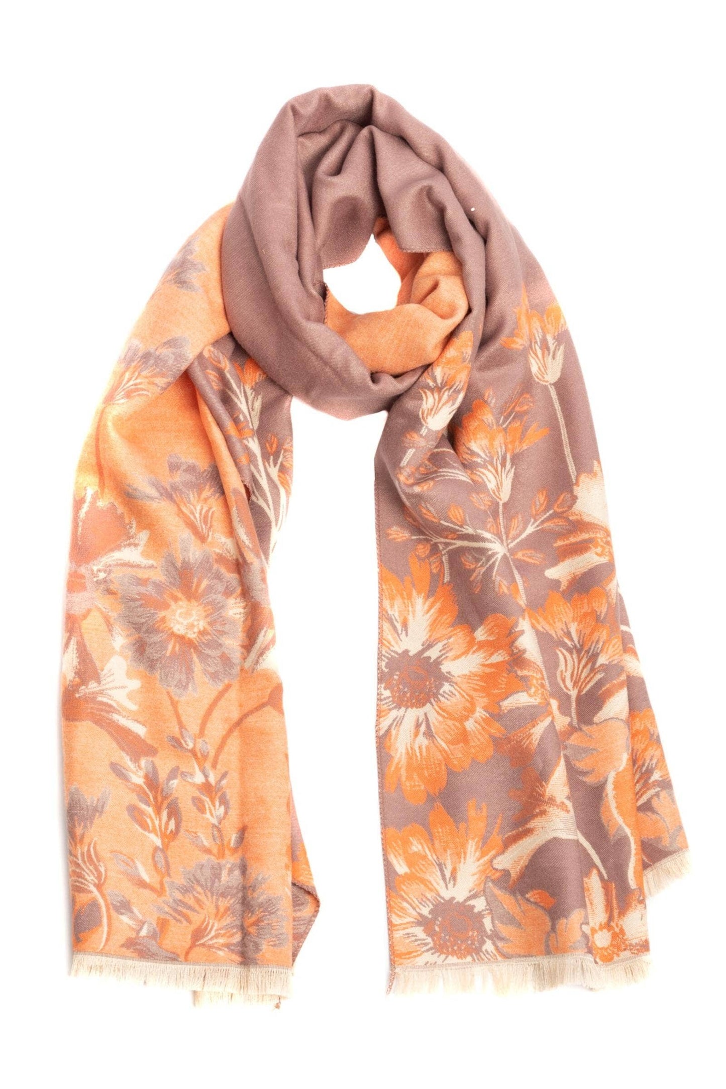 
                  
                    Reversible Floral Oversized Scarf: BLUE
                  
                
