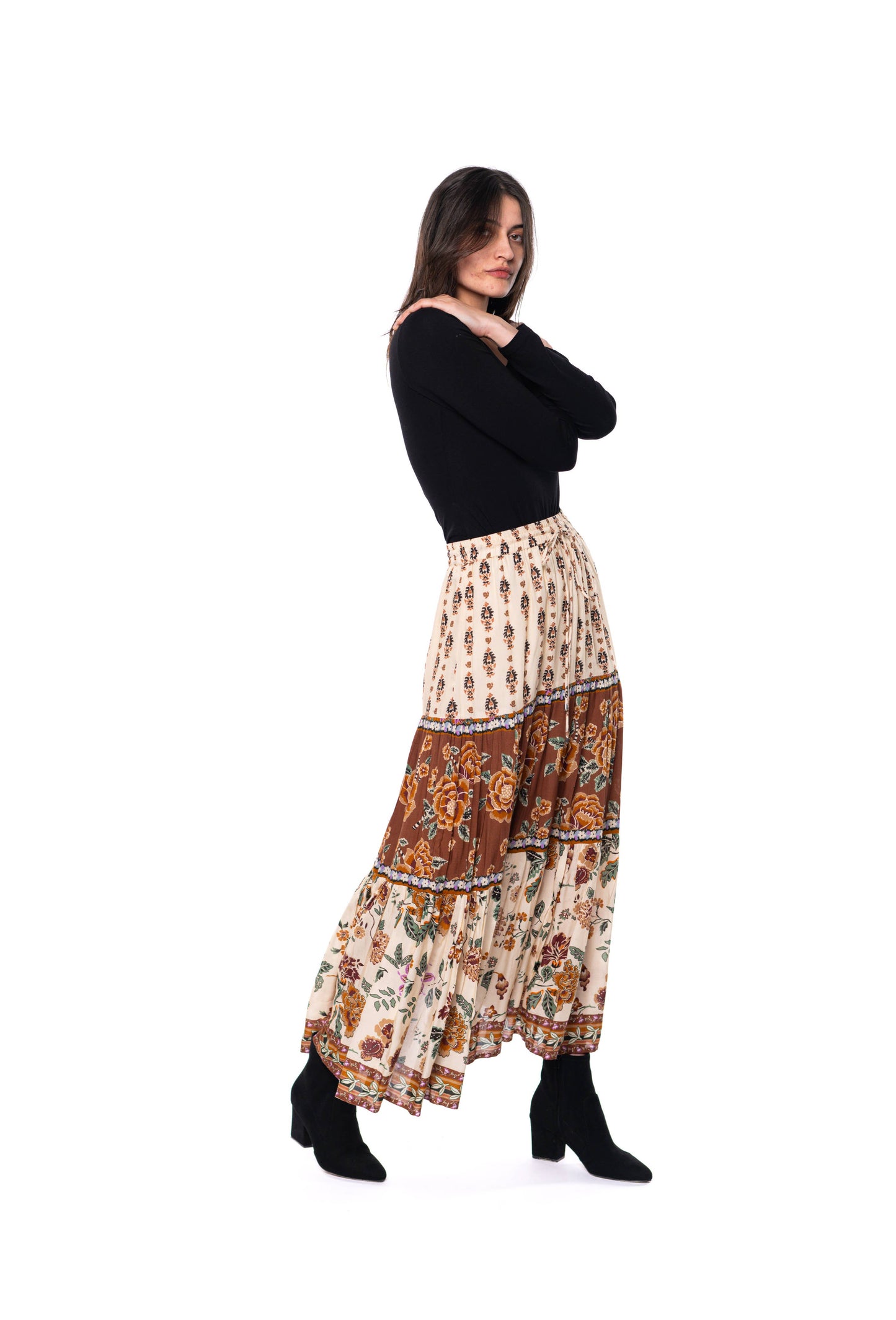 
                  
                    Tolani | Antique Spencer Tiered Skirt
                  
                
