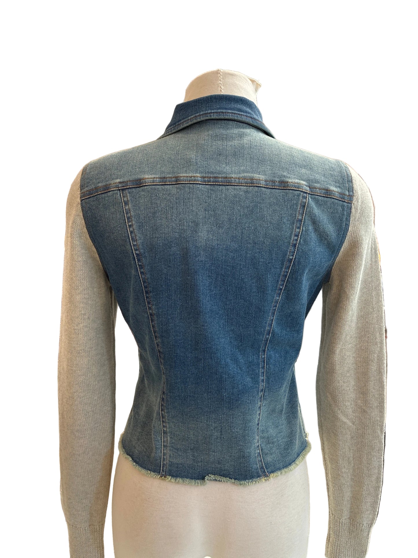 
                  
                    J.Society | Knit Sleeve Denim Jacket | Denim
                  
                