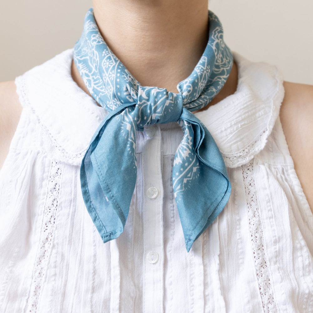 
                  
                    Last Chance Textiles  | CottonRosey Bandana | Faded Blue
                  
                