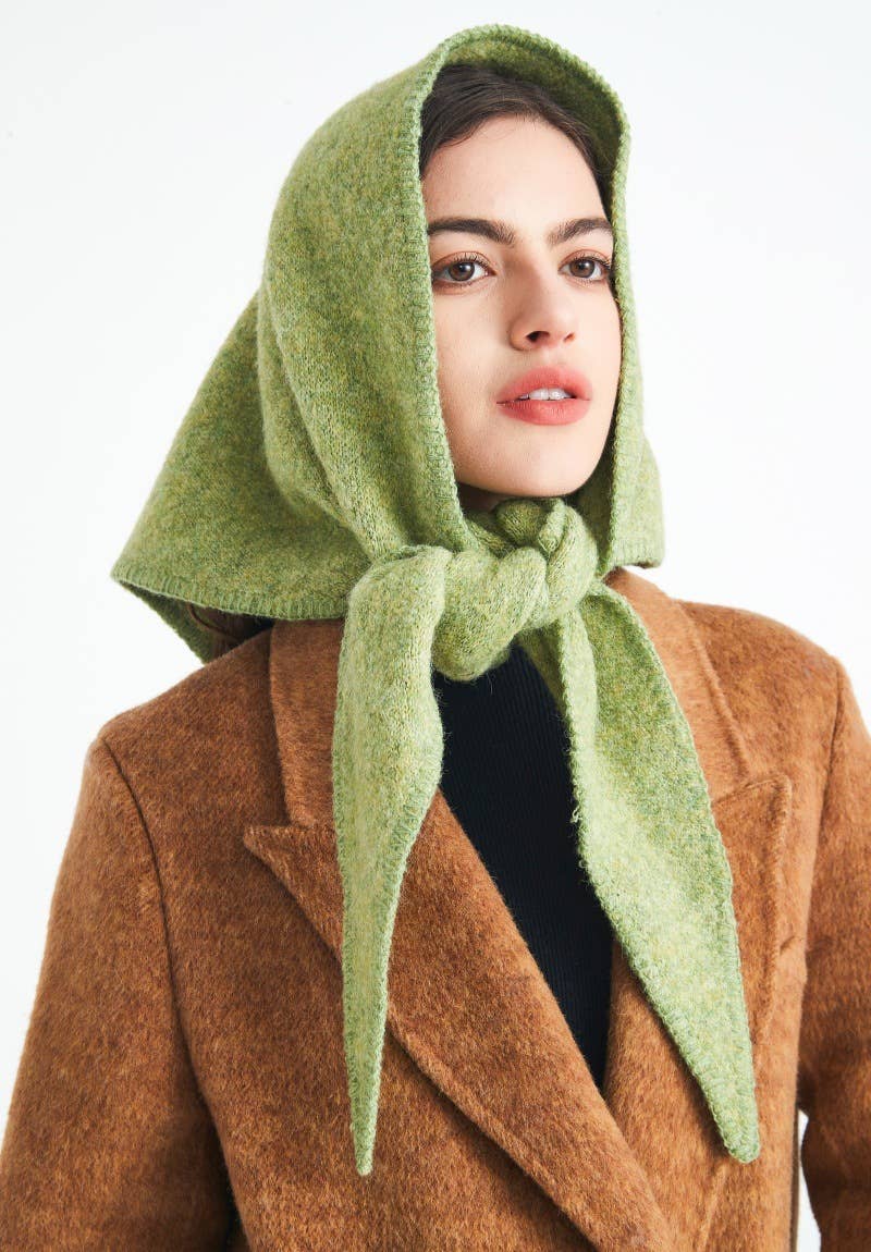 
                  
                    Solid Knit Triangle Scarf: 03 Blue
                  
                