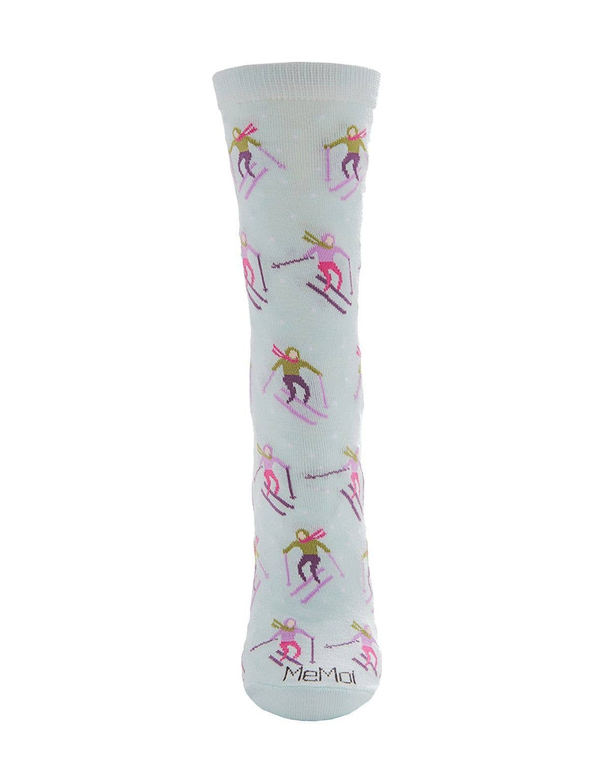 
                  
                    MeMoi Skiing Paradise Crew Socks: Seafoam / 9-11
                  
                