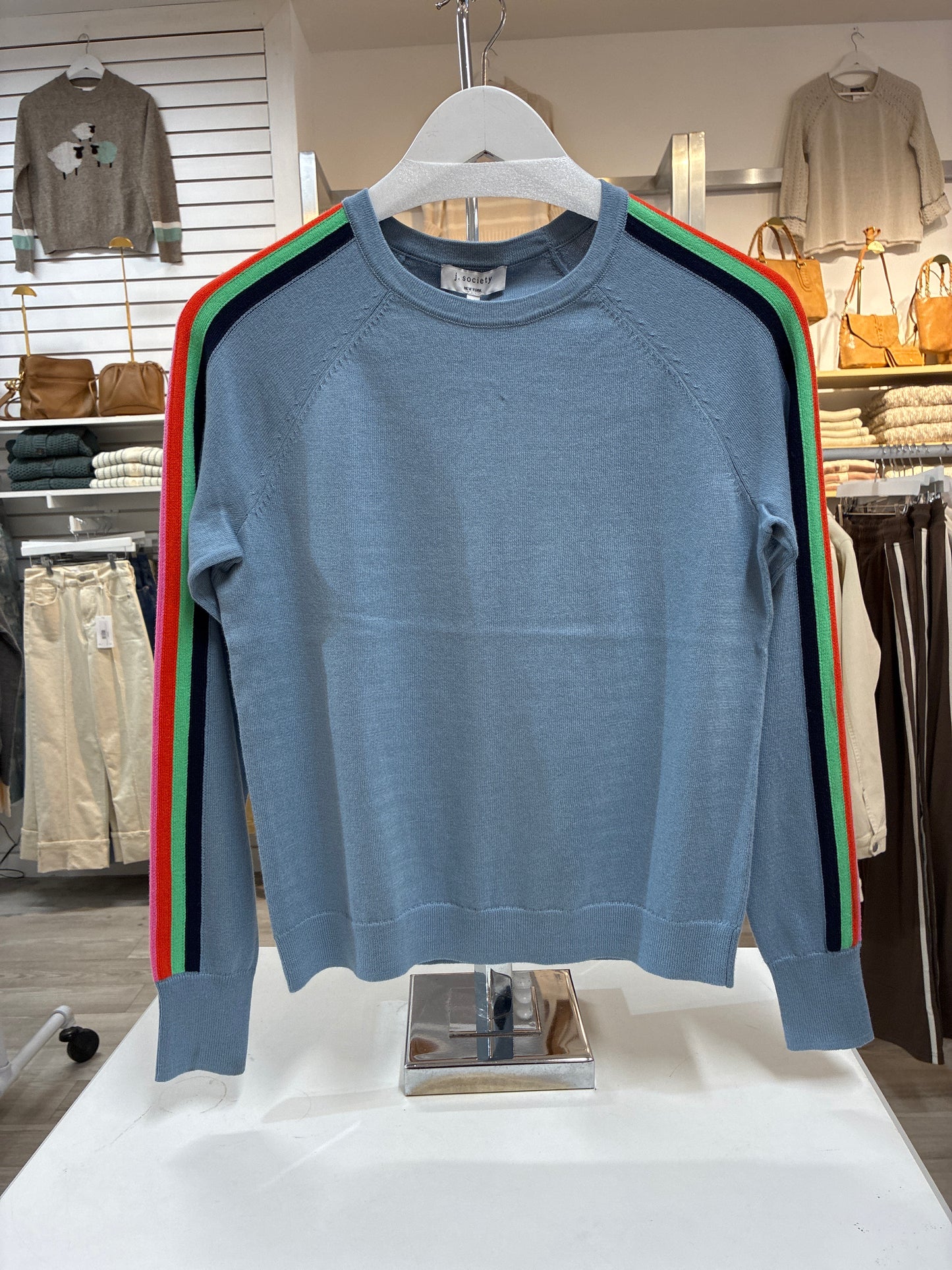 
                  
                    J.Society | Stripe Sleeve Sweater | 24054
                  
                