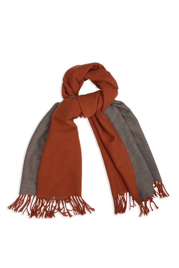 
                  
                    Solid Fringe Reversible Scarf: Rust
                  
                