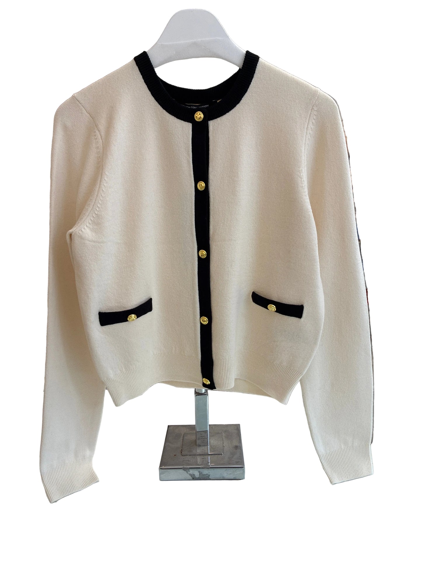 
                  
                    French Connection | Cardigan with Contrast trim | Ivory
                  
                