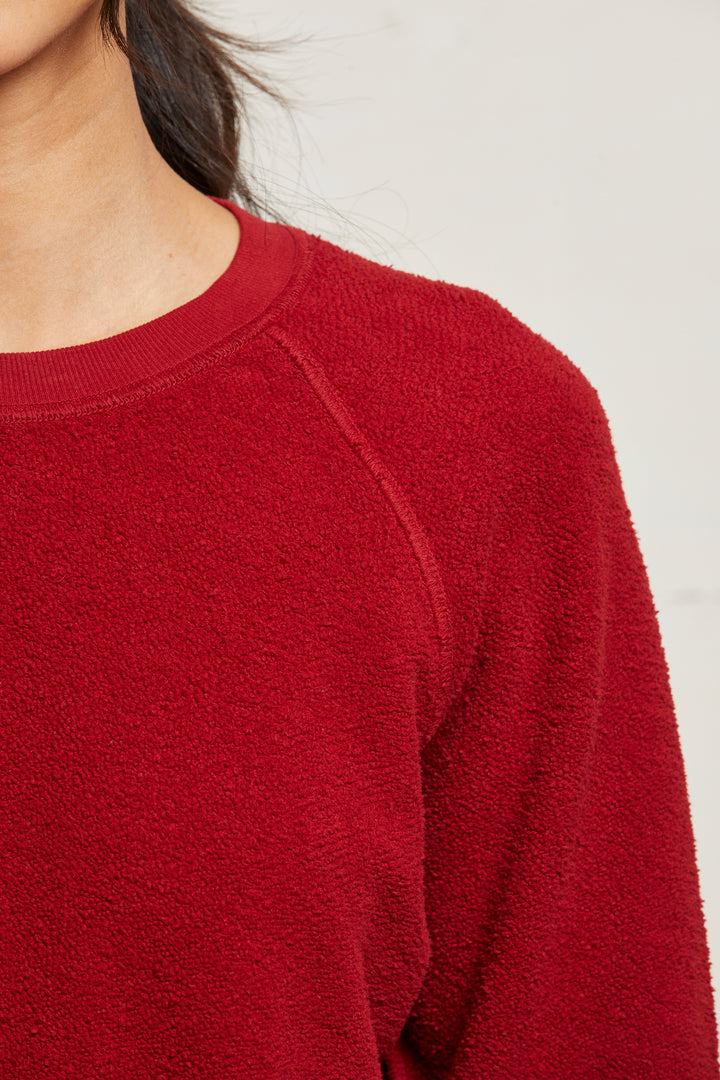 
                  
                    Perfectwhitetee | Ziggy Reverse Fleece Shrunken crew | Maple
                  
                
