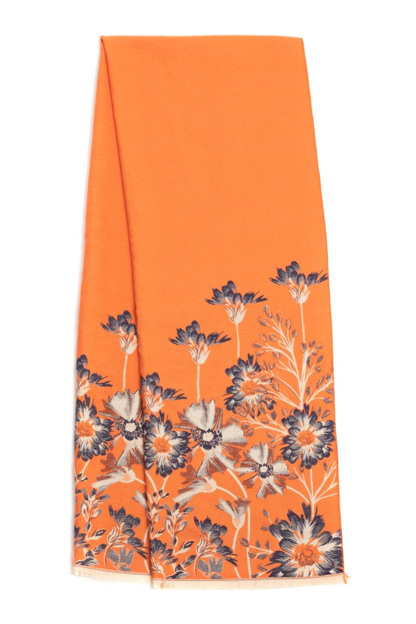 
                  
                    Reversible Floral Oversized Scarf: BLUE
                  
                