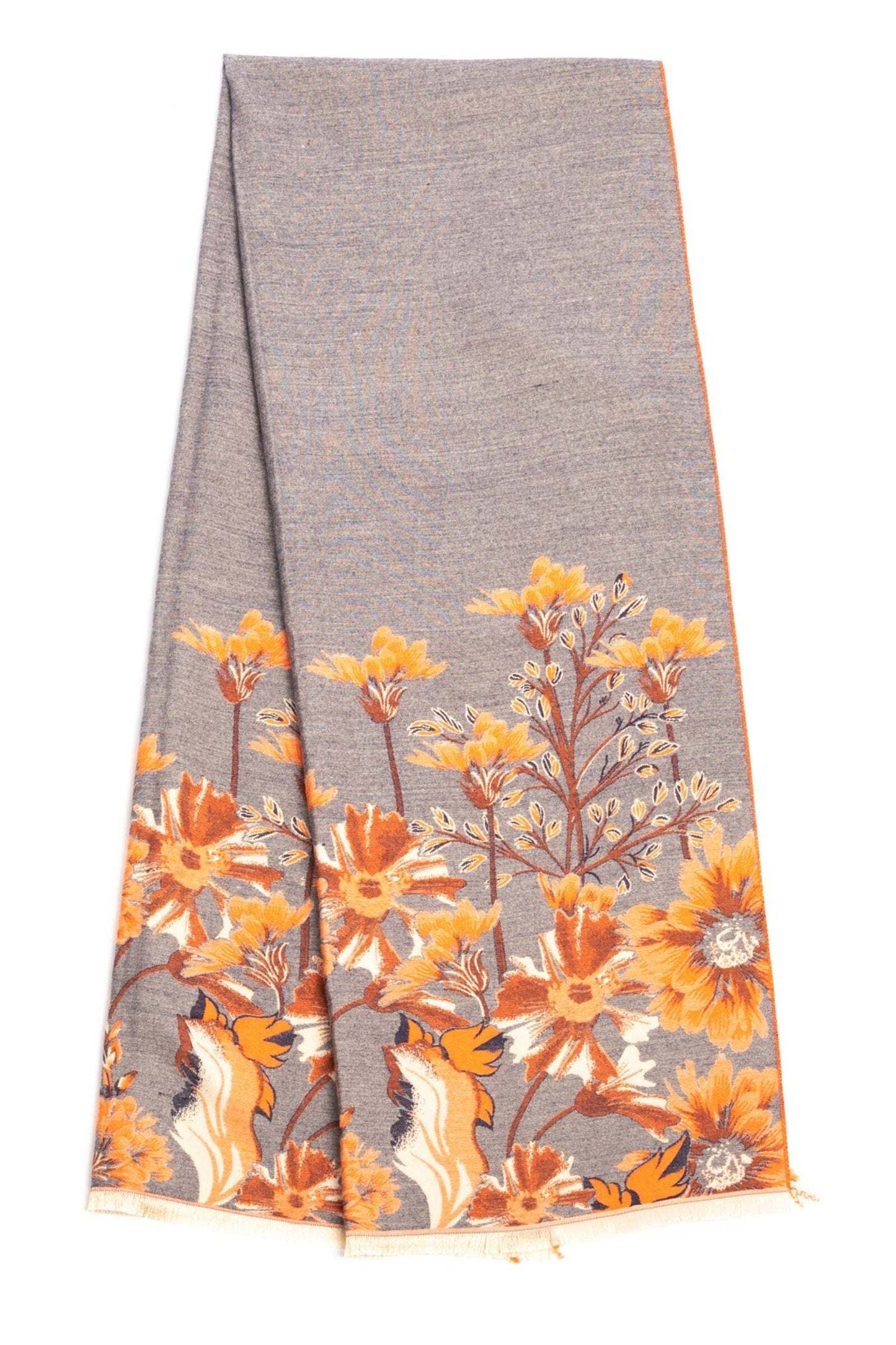 
                  
                    Reversible Floral Oversized Scarf: BLUE
                  
                