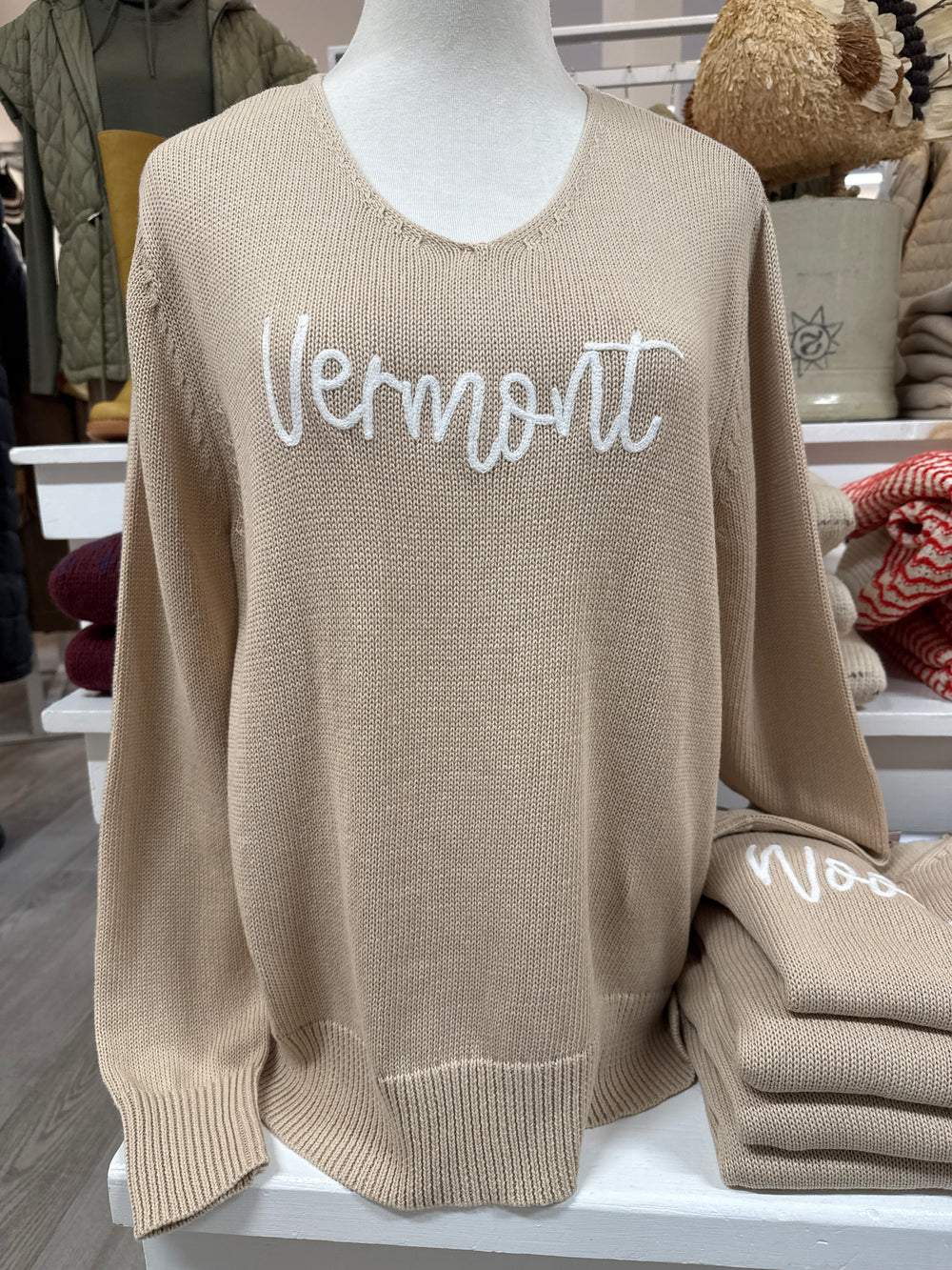 Pearls and Camo | Vermont Sweater Tunic | Oat