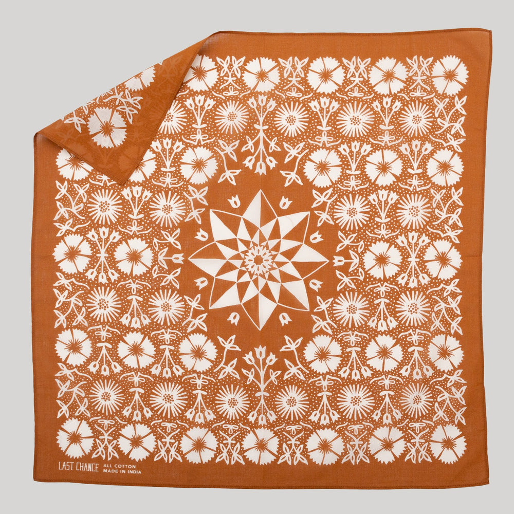 Last Chance Textiles | Cotton Field Bandana | Tobacco