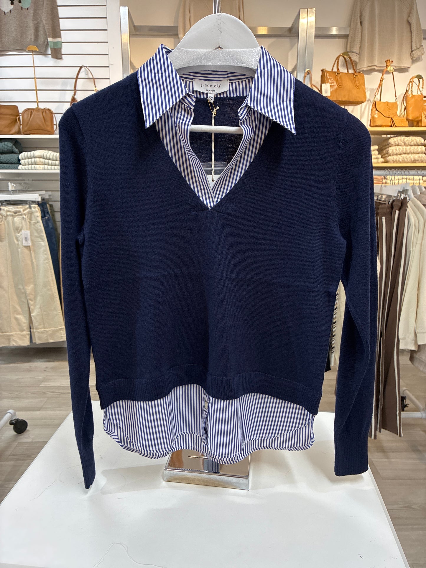 
                  
                    J.Society | V Neck Sweater | 24080
                  
                