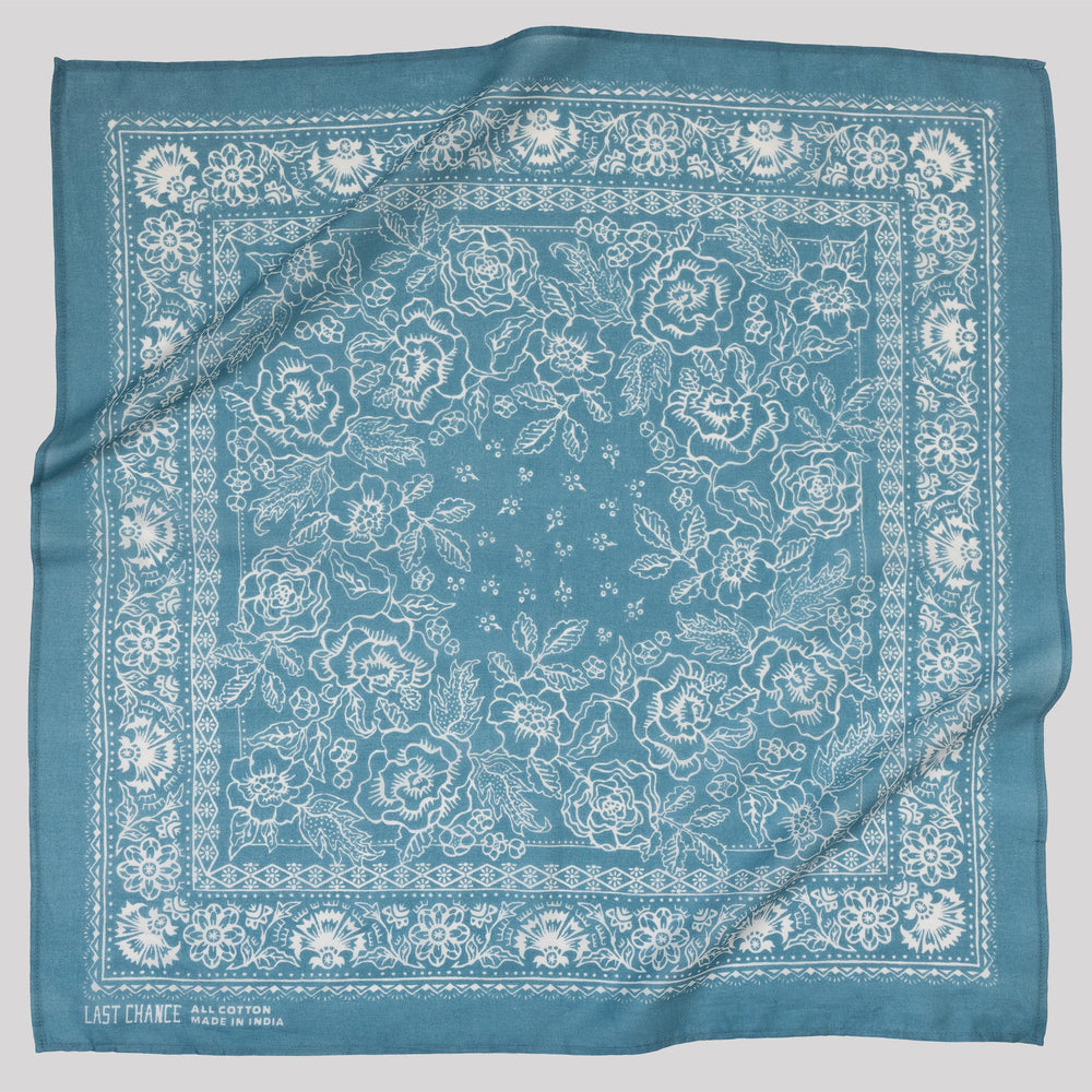 Last Chance Textiles  | CottonRosey Bandana | Faded Blue