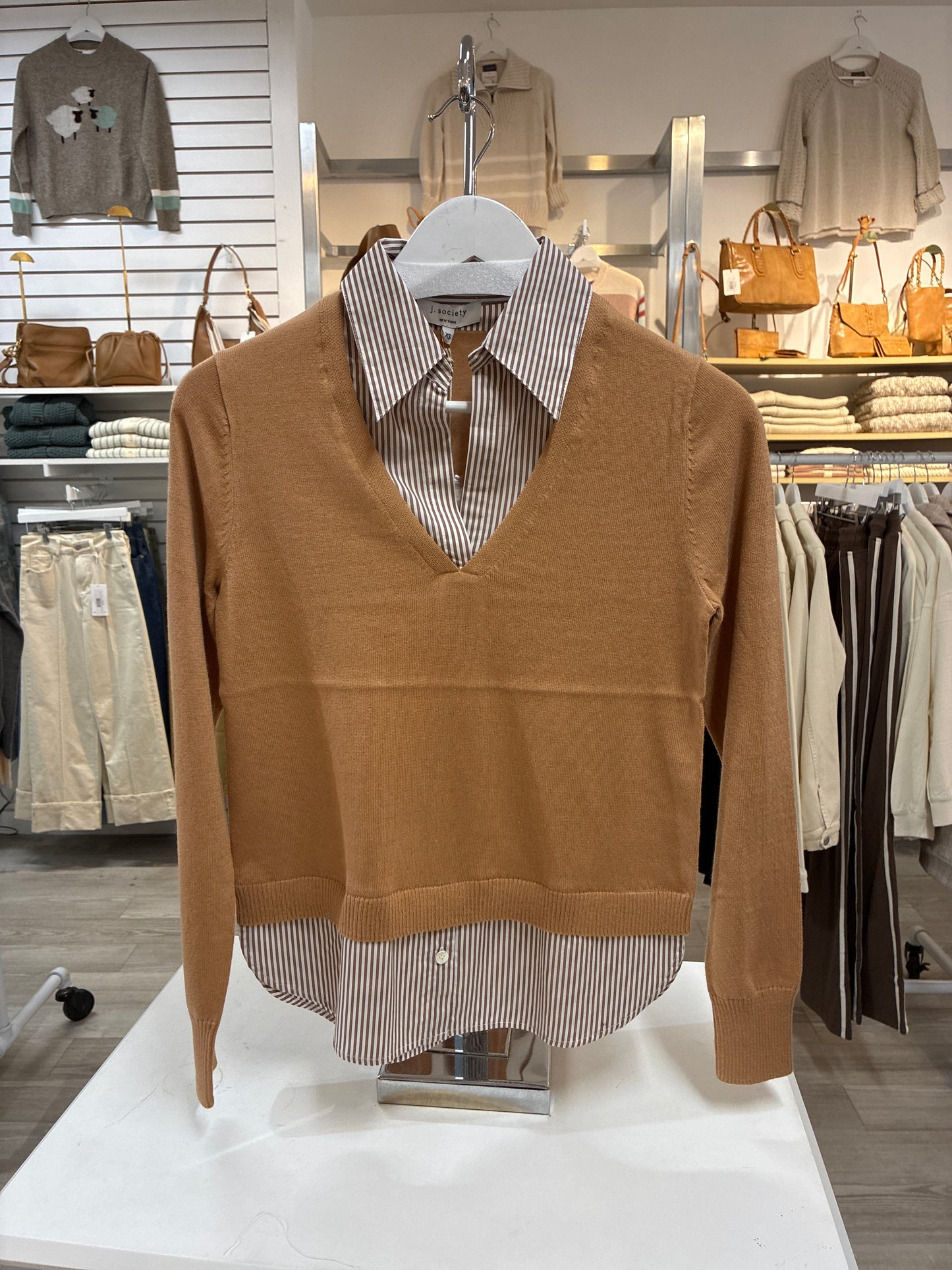 
                  
                    J.Society | V Neck Sweater | 24080
                  
                