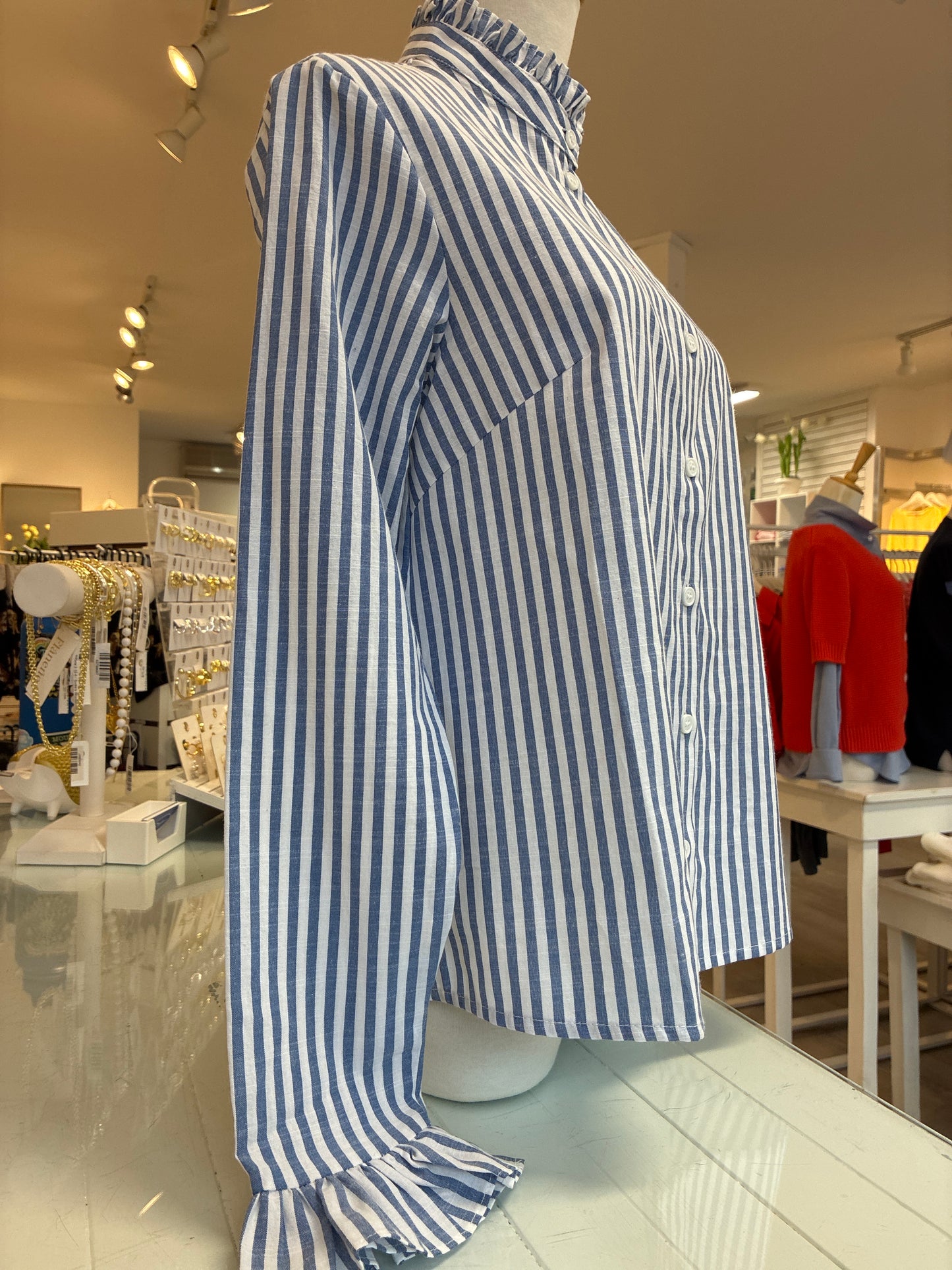 
                  
                    Six Fifty | Holland Poplin Top | Blue
                  
                