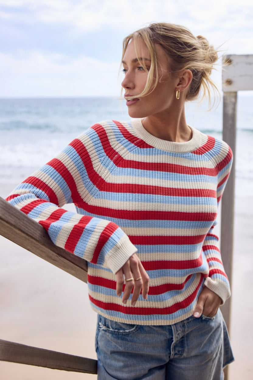 
                  
                    Stitches+Stripes | Alexa Striped Cotton Pullover
                  
                