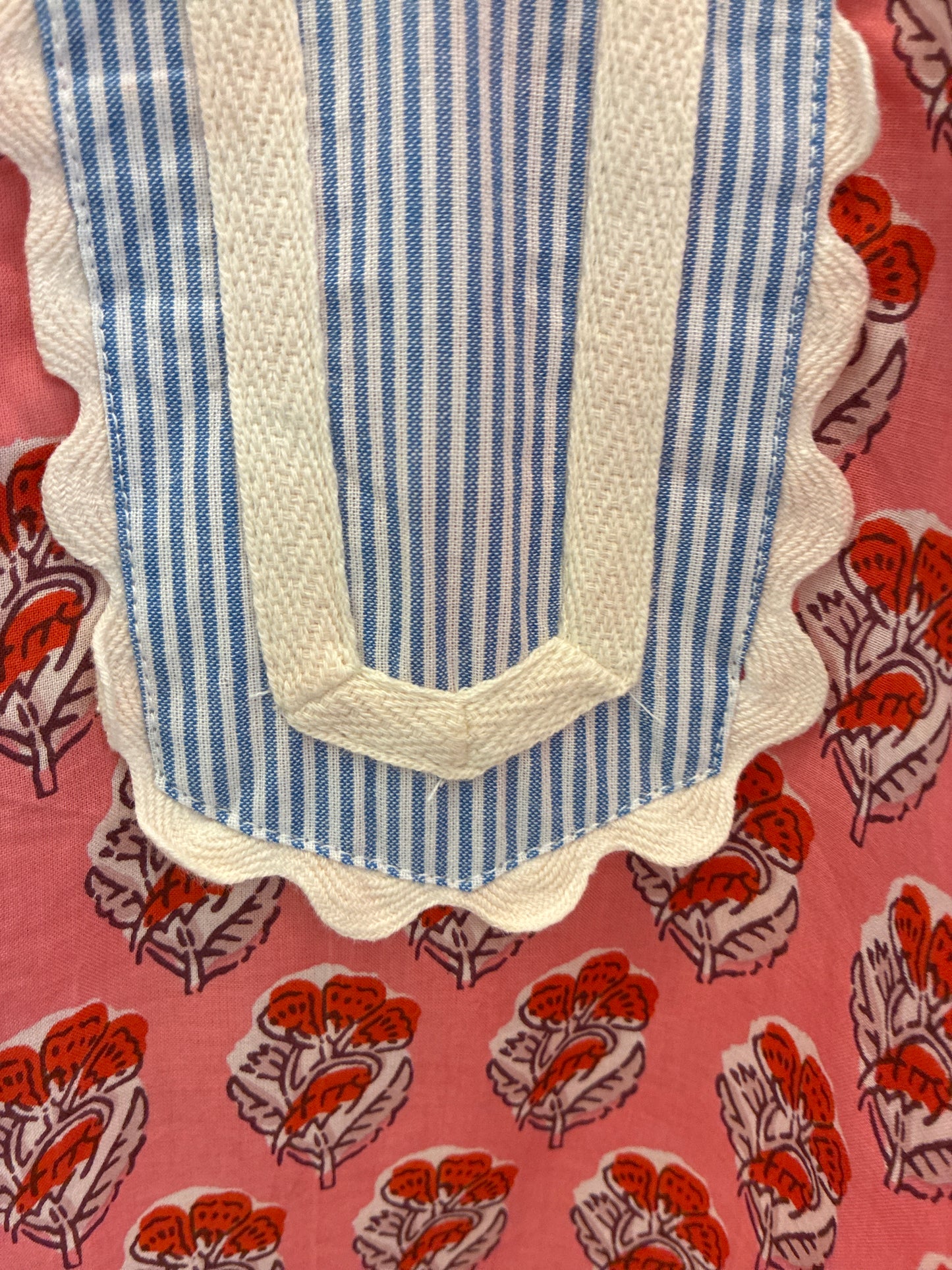 
                  
                    THML | S/S Patterned V-Neck Top | Pink
                  
                
