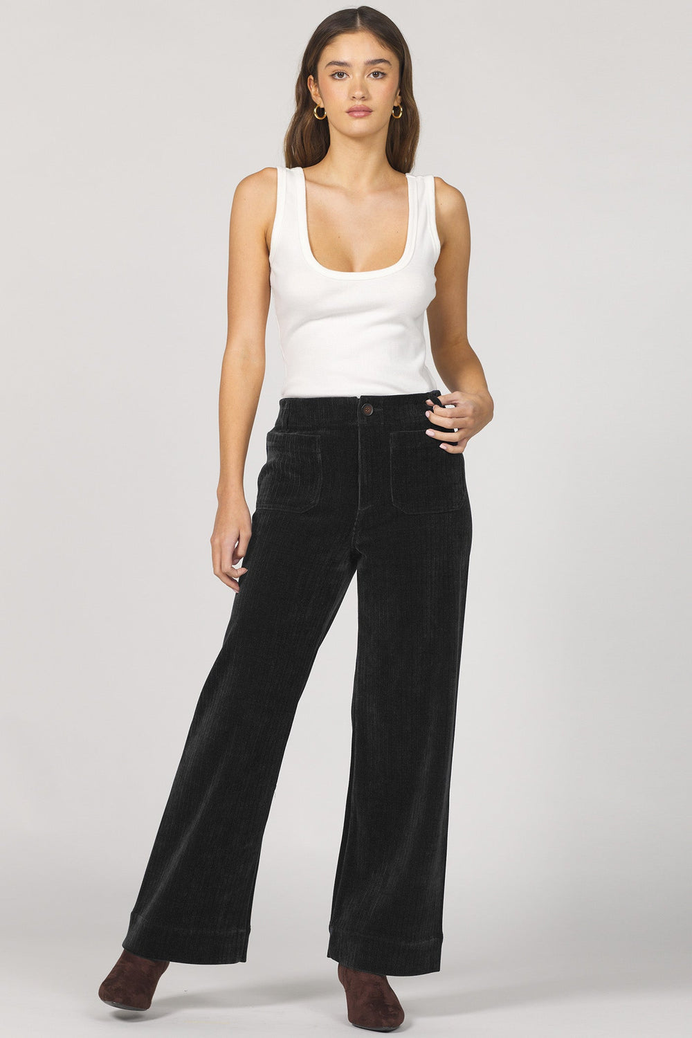 Dear John | Audrey Wide Leg High Rise Cordoroy