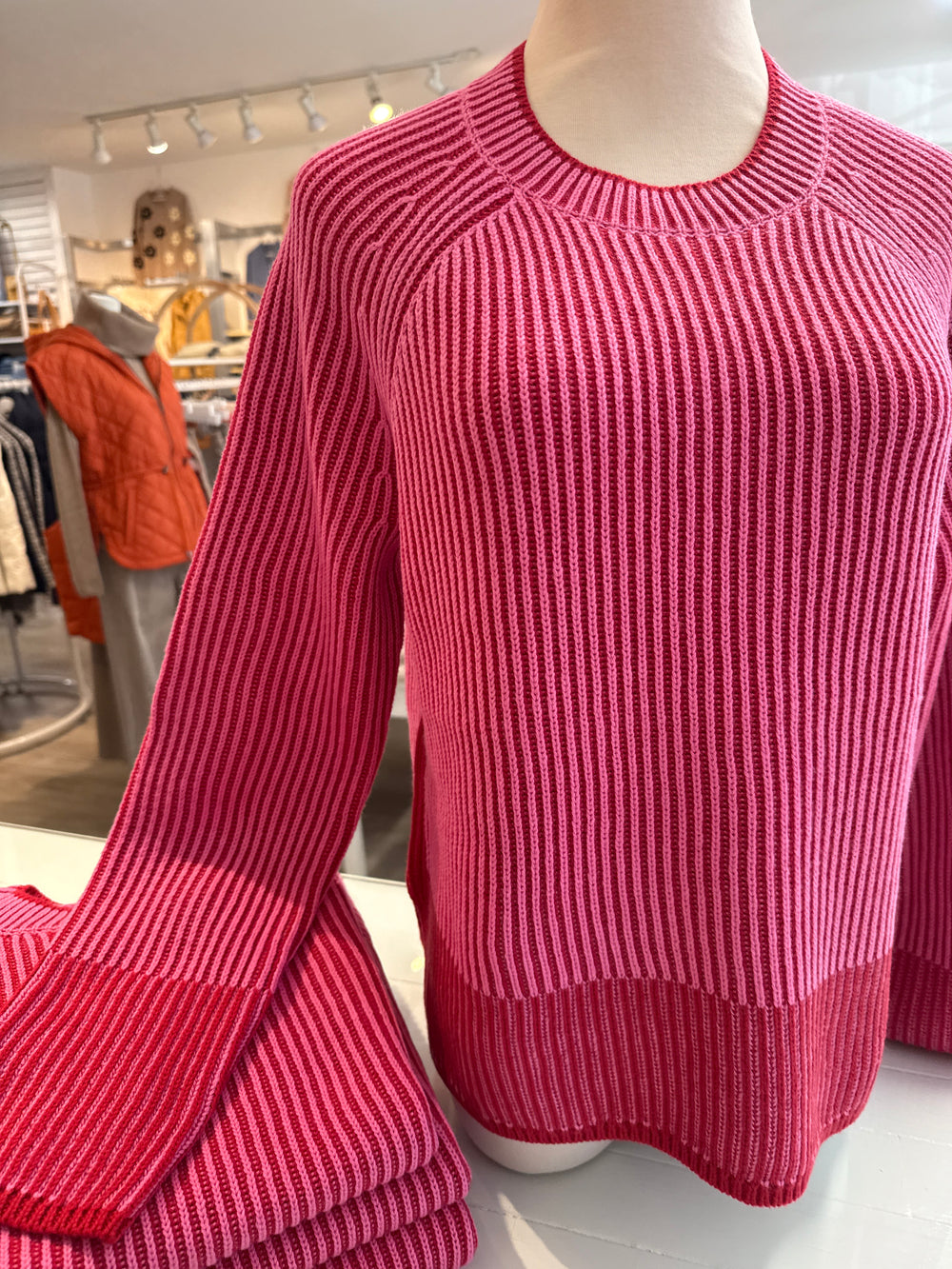 J.Society | Two Tone Plaited Crew Sweater | 22050