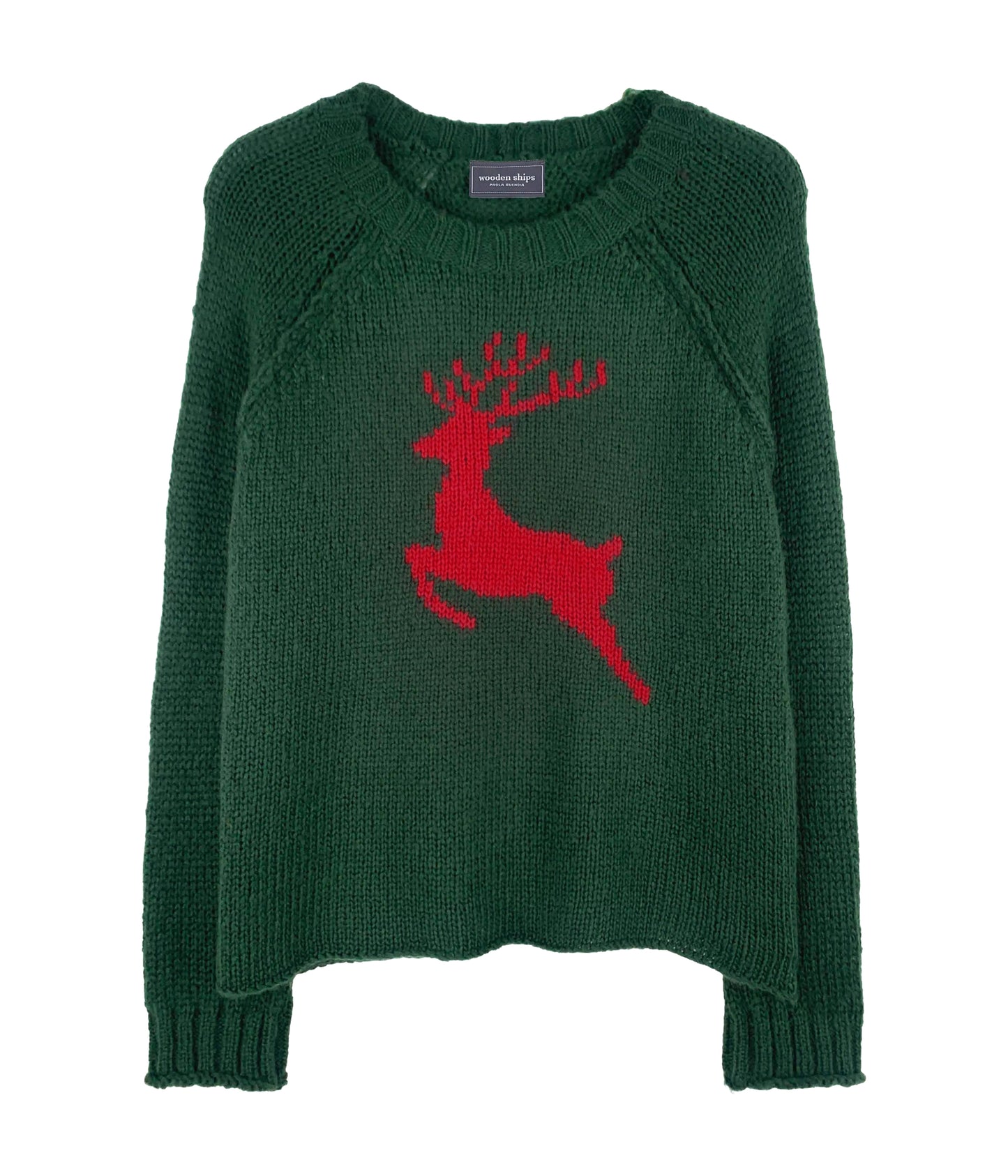 
                  
                    Wooden Ships | Reindeer Raglan Crew Sweater
                  
                