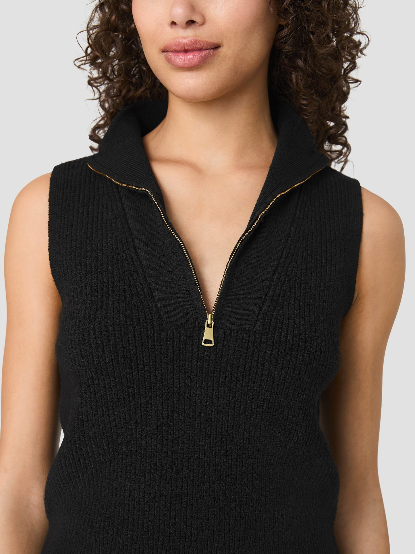 
                  
                    French Connection | Marley Knit Half Zip Vest
                  
                
