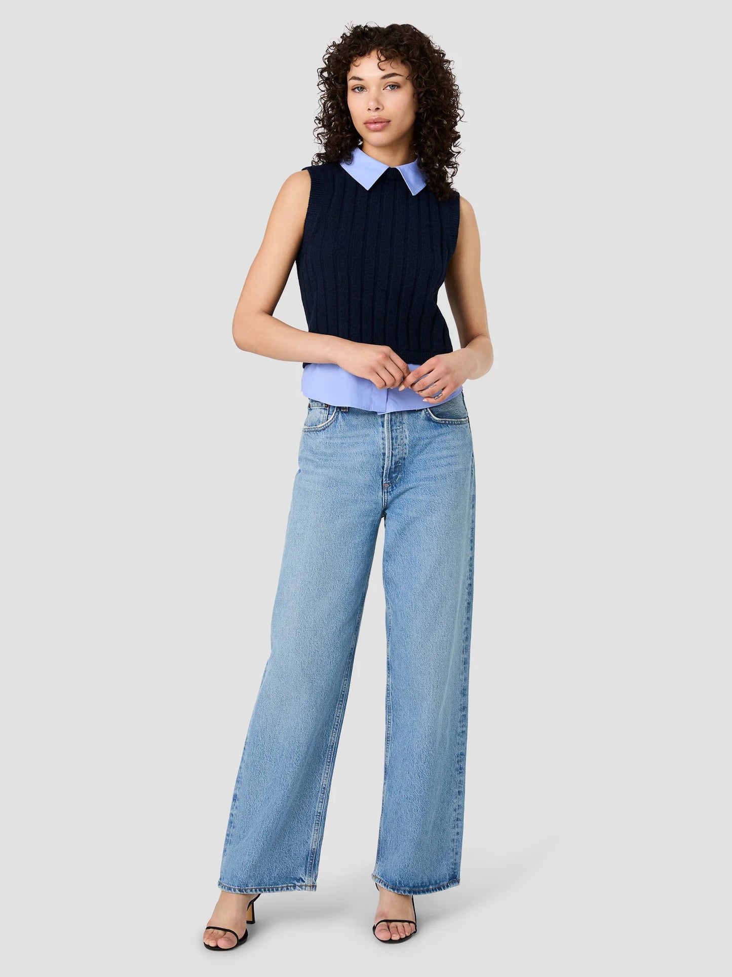
                  
                    French Connection | Aleyna Knit Collared Vest
                  
                