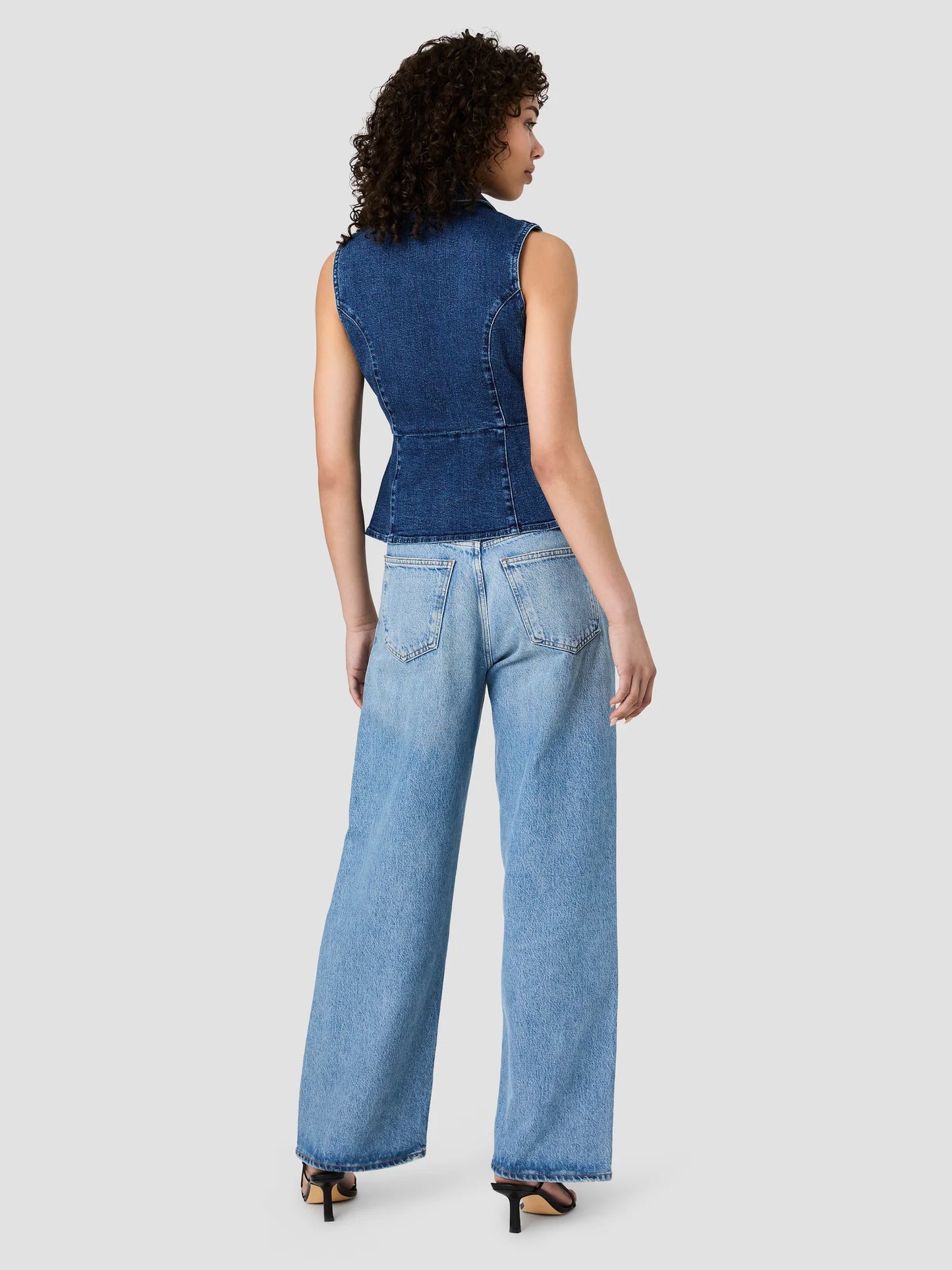 
                  
                    French Connection | Delancey Denim Peplum top
                  
                