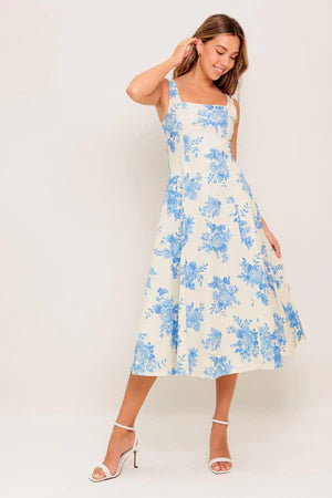 
                  
                    Flying Tomato | Woven Midi Dress | Bluebell Breeze
                  
                