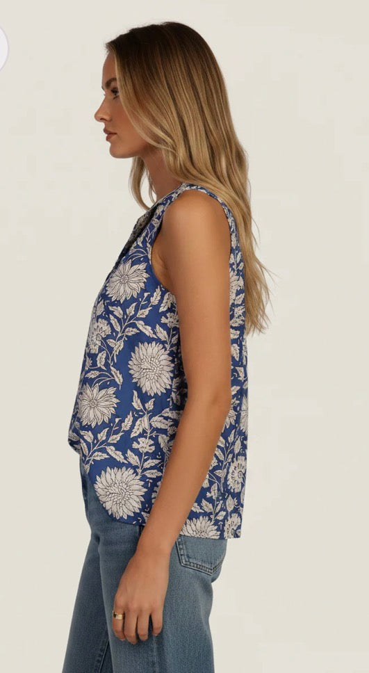 
                  
                    Kyra Sleeveless Blouse | Blue
                  
                