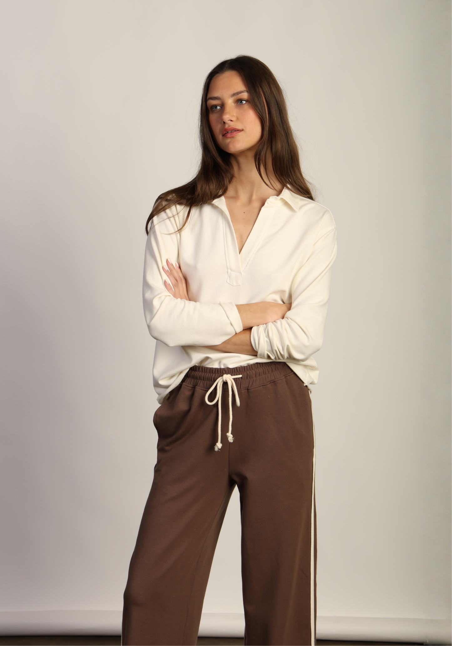 Dylan | Wide Leg Pant | Brown