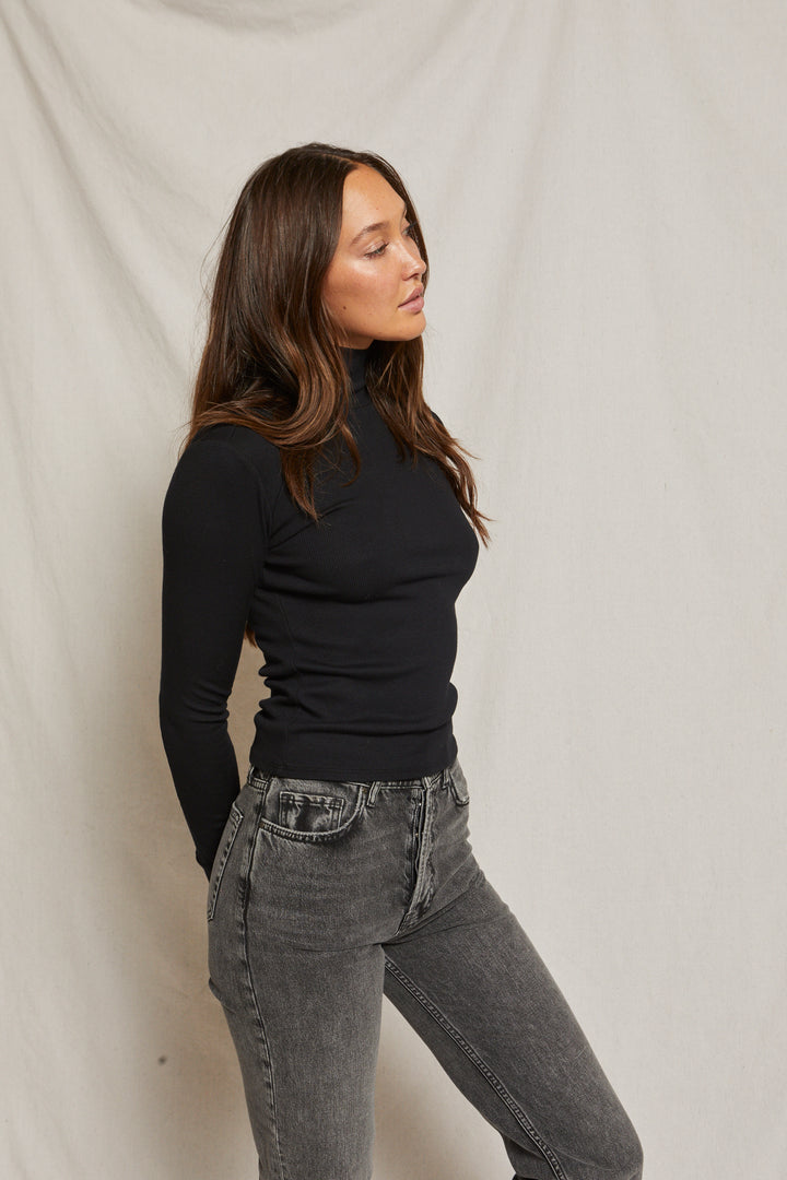 
                  
                    Perfect White Tee | Hayden Turtleneck | Black
                  
                