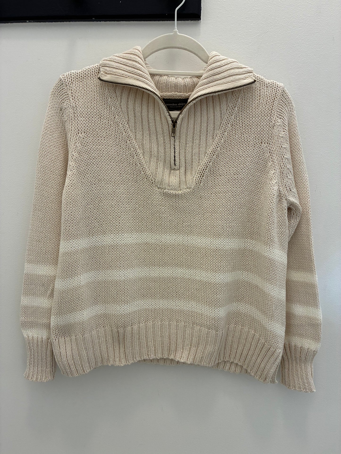 
                  
                    Wooden Ships | Petra Striped Zip Sweater
                  
                