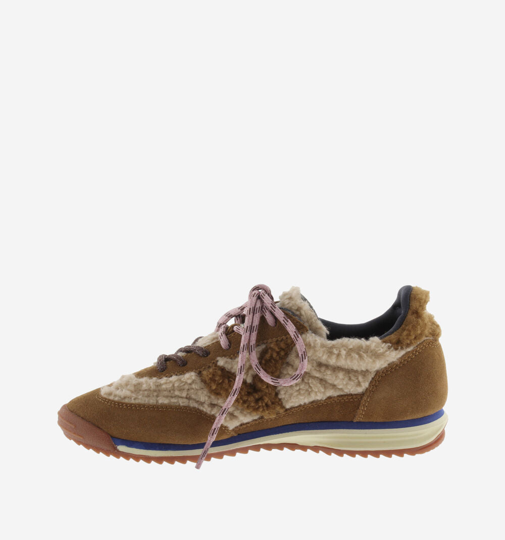 
                  
                    Victoria | Saturn Faux Shearling Sneaker | Beige
                  
                