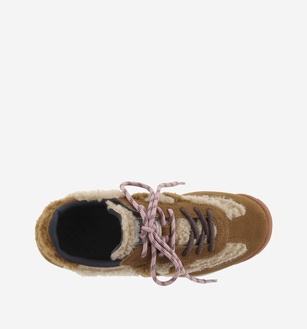 
                  
                    Victoria | Saturn Faux Shearling Sneaker | Beige
                  
                