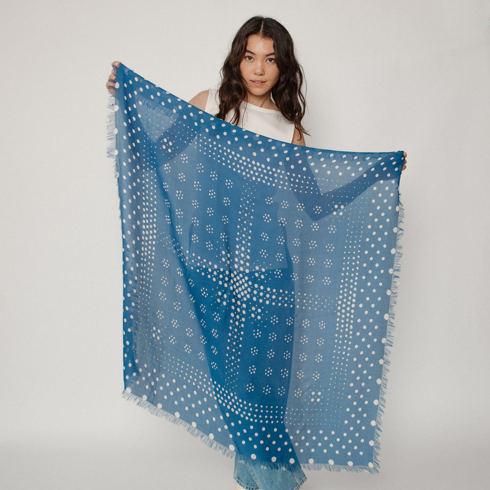 
                  
                    Last Chance Textiles | Big Honcho Bandana | Dot in Azure
                  
                