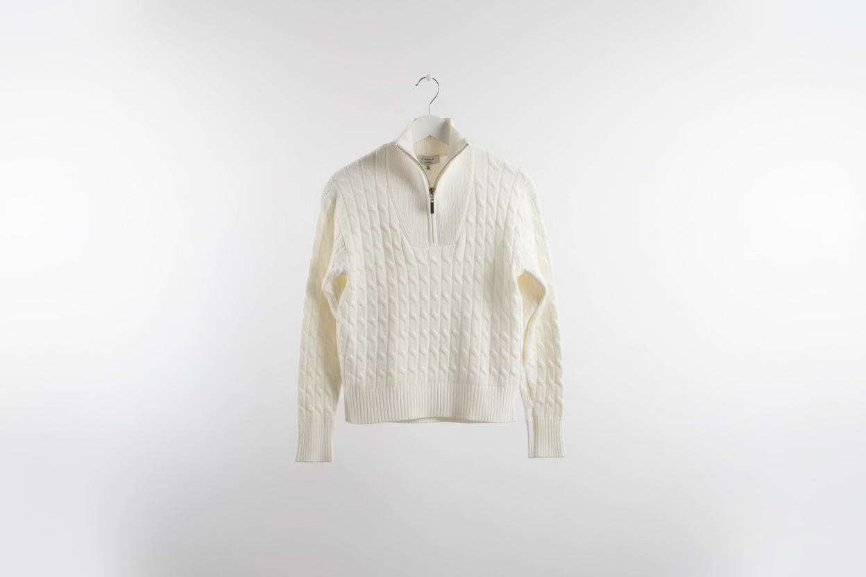 
                  
                    J. Society | 1/4 Zip Cable Sweater | 23116
                  
                