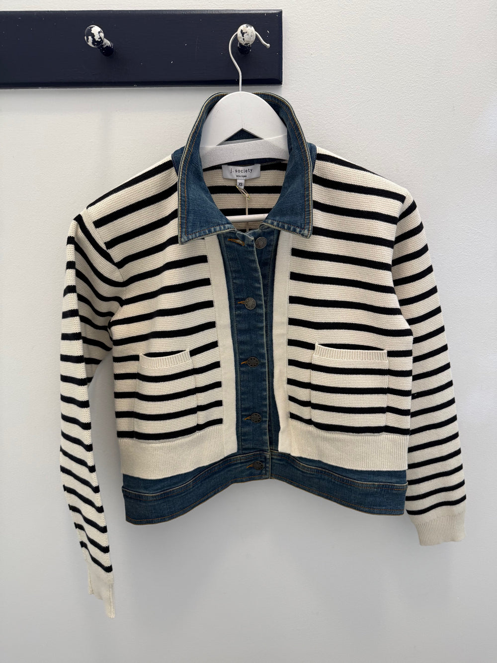 J.Society | Striped Jacket with Denim | 21029