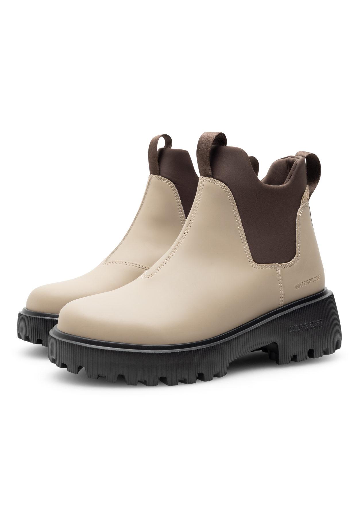 
                  
                    Woden | Isabella Waterproof Boot | Beige
                  
                