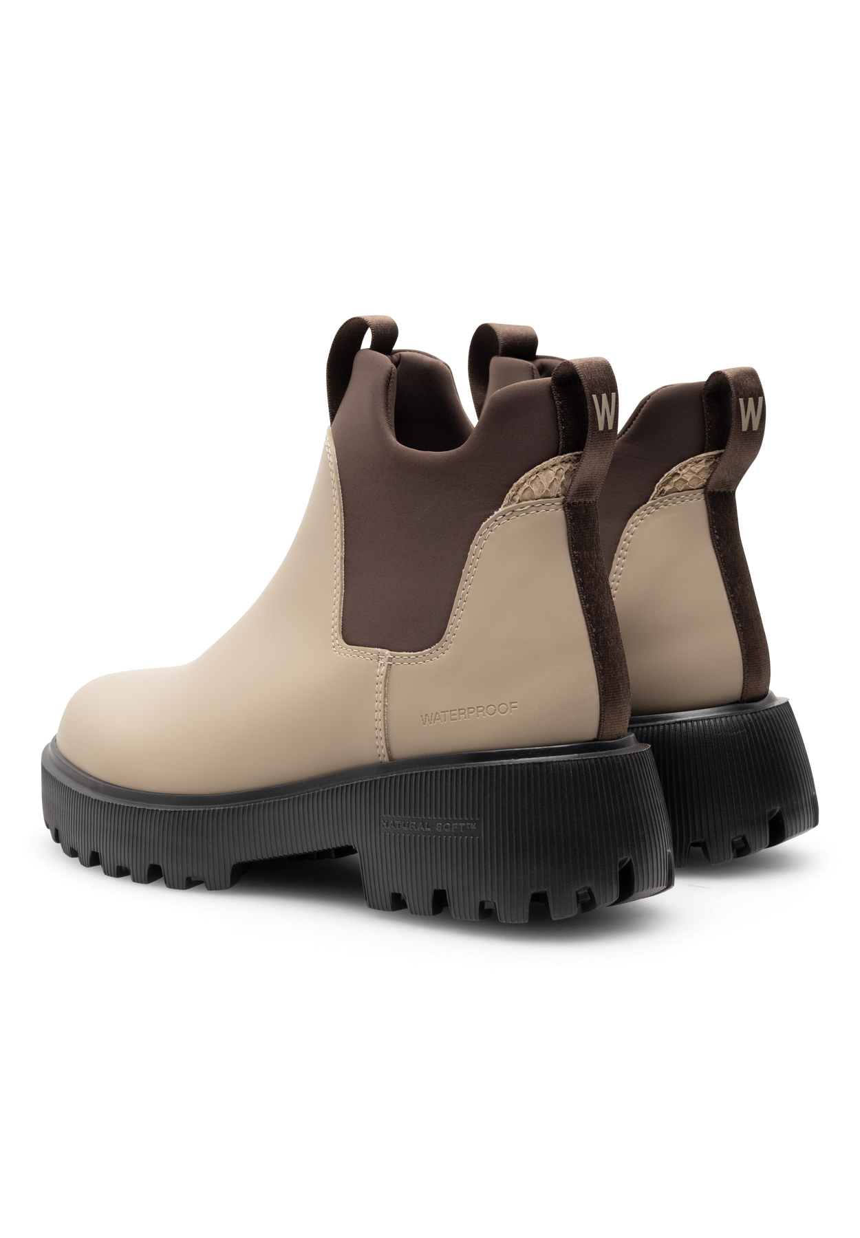 
                  
                    Woden | Isabella Waterproof Boot | Beige
                  
                