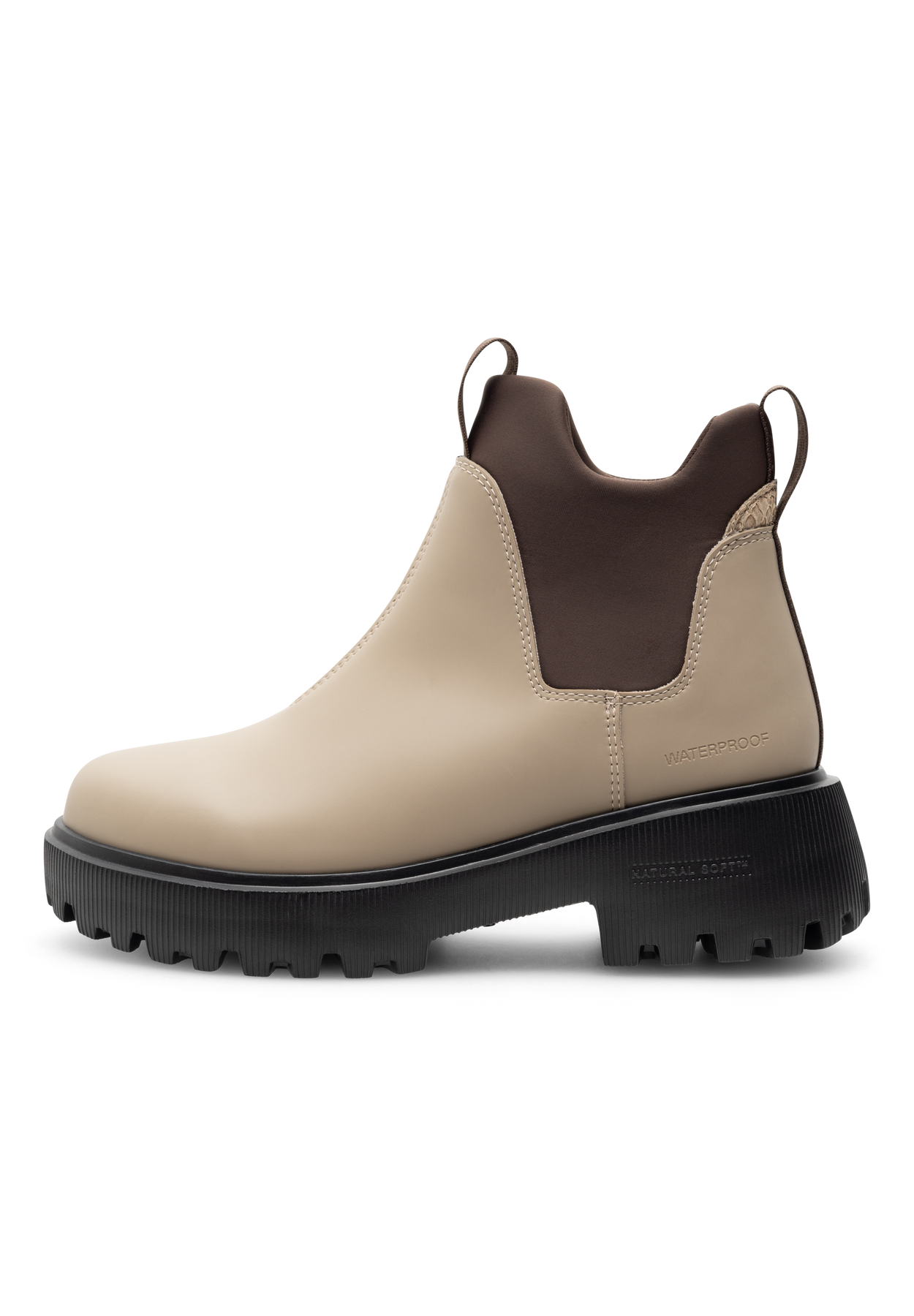 
                  
                    Woden | Isabella Waterproof Boot | Beige
                  
                