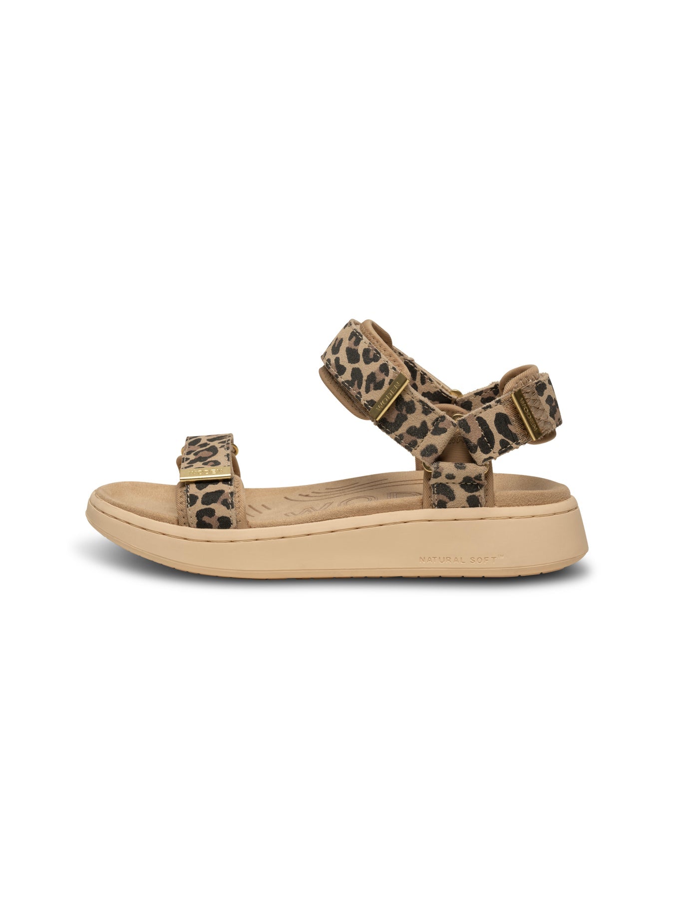 
                  
                    Woden | Line Suede Sandal | Leopard
                  
                