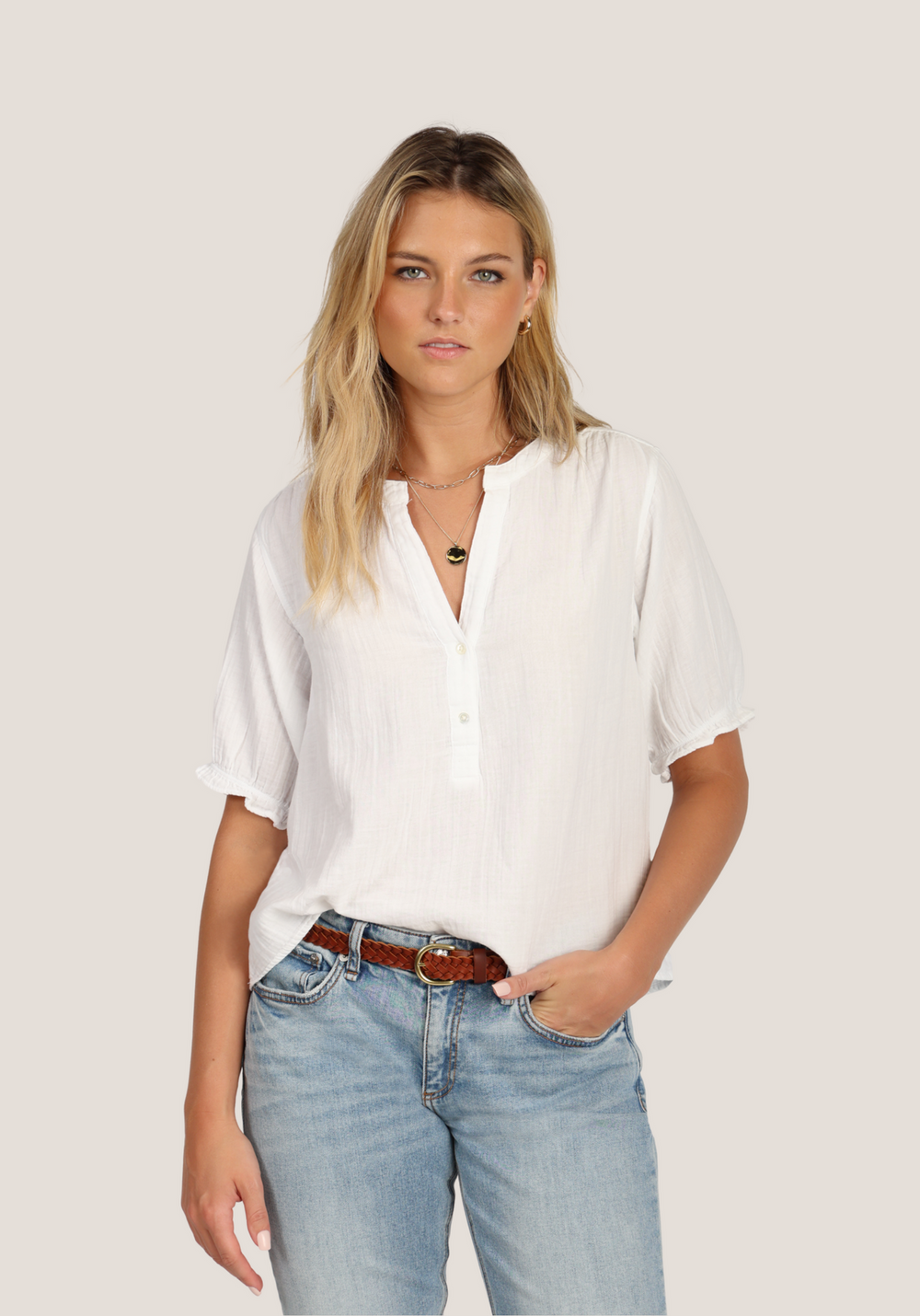 Dylan |  Milly Button Blouse
